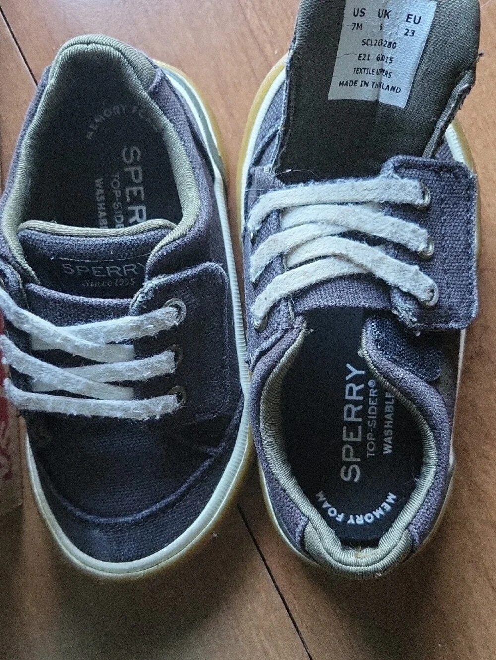 Vans Kids' Black Canvas Slip-On & SPERRT Sneakers - 2 Pair TODDLER BOY 7